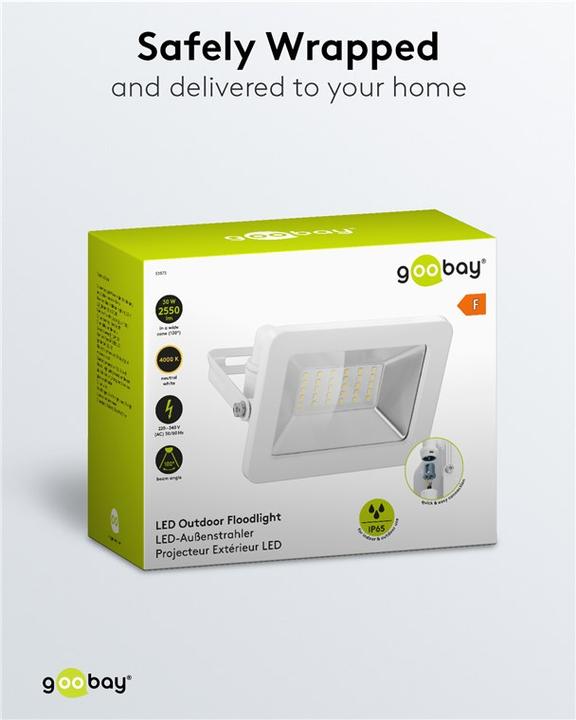 Immagine prodotto Goobay Faretto da esterno a LED, 50 W (4260 lm, IP65)