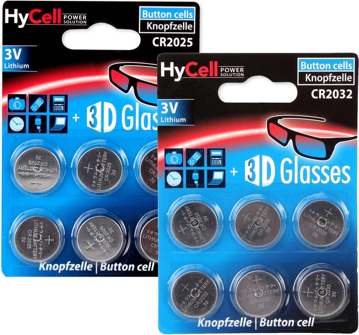 Actual product image HyCell Button cell (6 pcs., CR2025, 140 mAh)