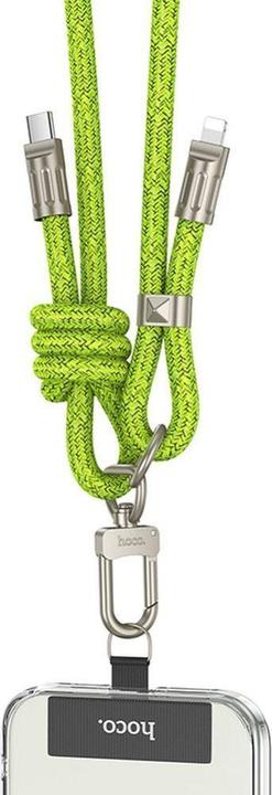 Actual product image Hoco Cable EOL lanyard shape cable Type C to Lightning PD 20W GH7 1,8 m fluorescent green (1.80 m)