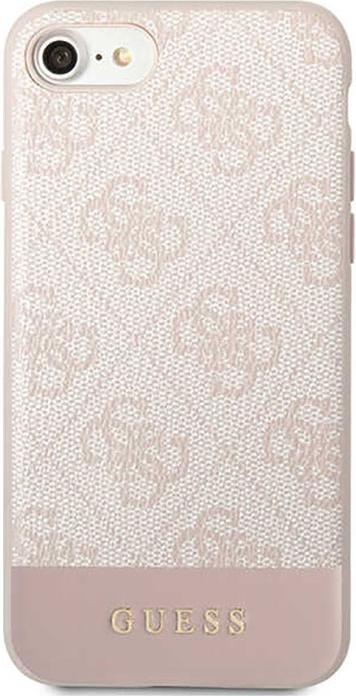 Actual product image Guess GUHCI8G4GLPI iPhone 7/8/SE 2020/ 2022 pink/pink hard case 4G Stripe Collection (Apple iPhone SE, Apple iPhone 8, Apple iPhone 7)