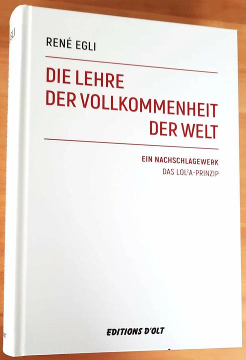 Actual product image Die Lehre der Vollkommenheit der Welt (German, René Egli, 2024)