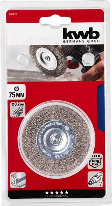 Produktbild kwb Scheib.Buerste V2A 75 Grob (Grob)