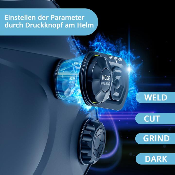 Actual product image Stahlwerk RAPTOR 3-in-1 automatic welding helmet with LED light