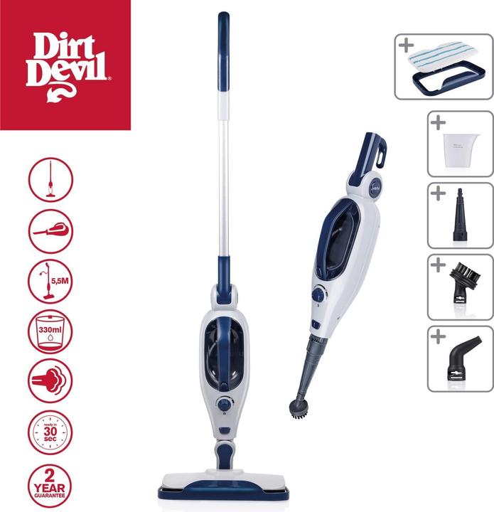 Produktbild Dirt Devil Steam-mop 1300W 230V DD7004 (0.80 Bar, 1300 W)