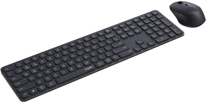 Actual product image Rapoo Wireless multi-mode desk set 9810M, QWERTZ, dark grey (00228039) (DE, Wireless)