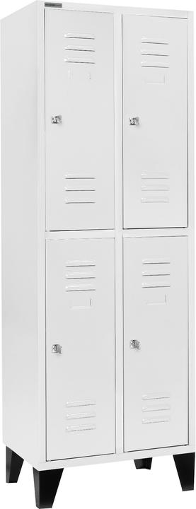 Schäfer Shop Kleiderspind, 2 x 2 Abteile m. Fuss, Abteilbreite 300 mm (63 cm, 185 cm)