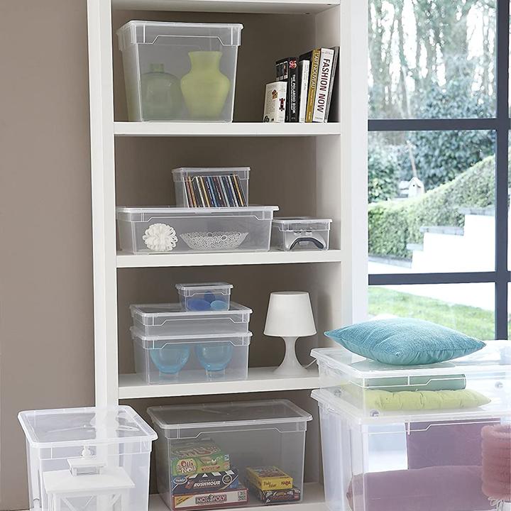 Produktbild Rotho 4er Set Box Lady Shoe CLEAR (33 x 19 x 11 cm, 5 l)