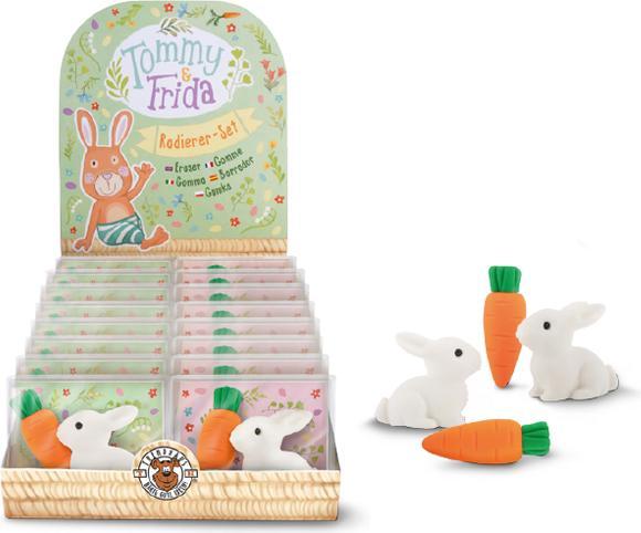 Actual product image Sombo Lot de 2 gommes lapin & carotte, 2 assorties