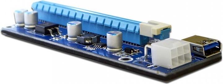 Actual product image PowerGuard PCI-E Express Riser Card 1x to 16x USB 3.0 60cm SATA Crypto Mining