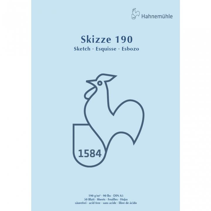 Hahnemühle Bloc de croquis A 5 50 feuilles 190 g collé en tête (A5)