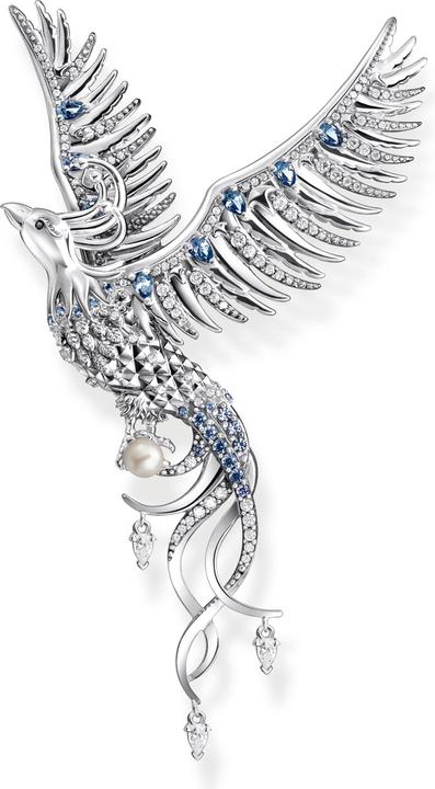 Thomas Sabo Anhänger Phönix mit Blauen Steinen Silber (925er Silber)