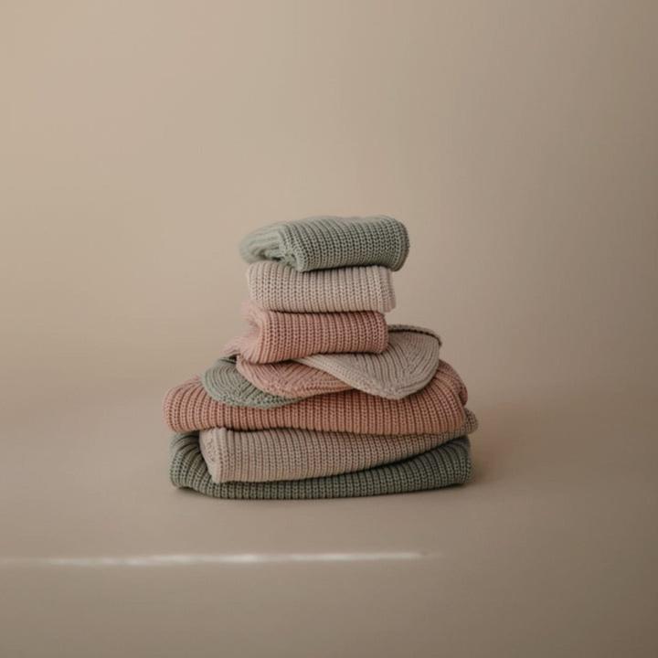 Produktbild Mushie Grobstrickmütze - Beige