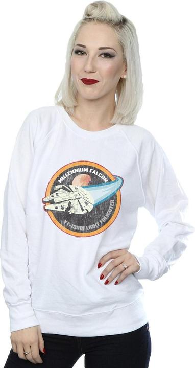 Actual product image Star Wars Womens/Ladies Millennium Falcon Badge Sweatshirt (L)