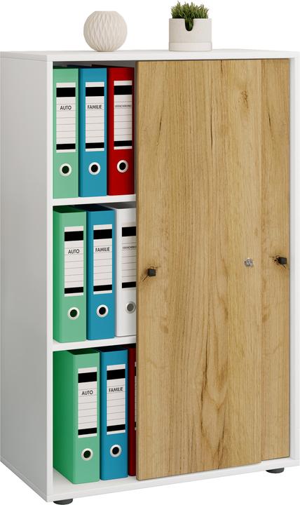 Image du produit VCM Armoire de bureau Lona 3 portes coulissantes (70 x 37 x 111 cm)