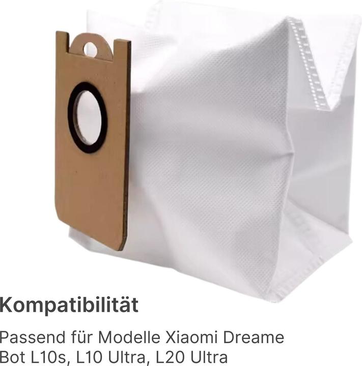 Actual product image Hermex Alternative dust bag for Xiaomi Dreame Bot L10s L10 Ultra L20 Ultra (4 x)