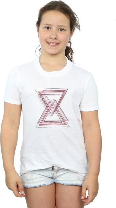 Actual product image Girls Avengers Infinity War Black Widow Lines Cotton T-Shirt (140, 146)