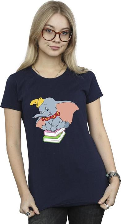 Immagine prodotto Disney Dumbo Sitting On Books Maglietta Donna (S)