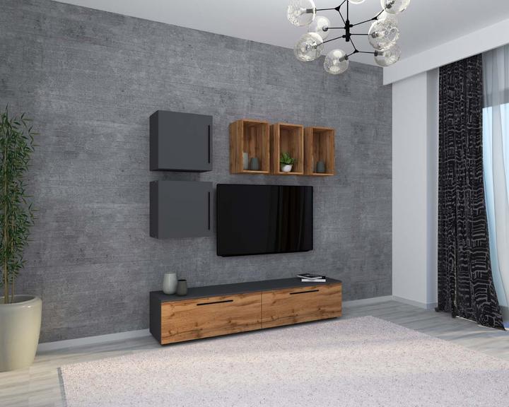 Actual product image VCM TV Lowboard TV Cabinet Wall Unit Living Room Wall Unit Arila L (190 x 40 x 200 cm)