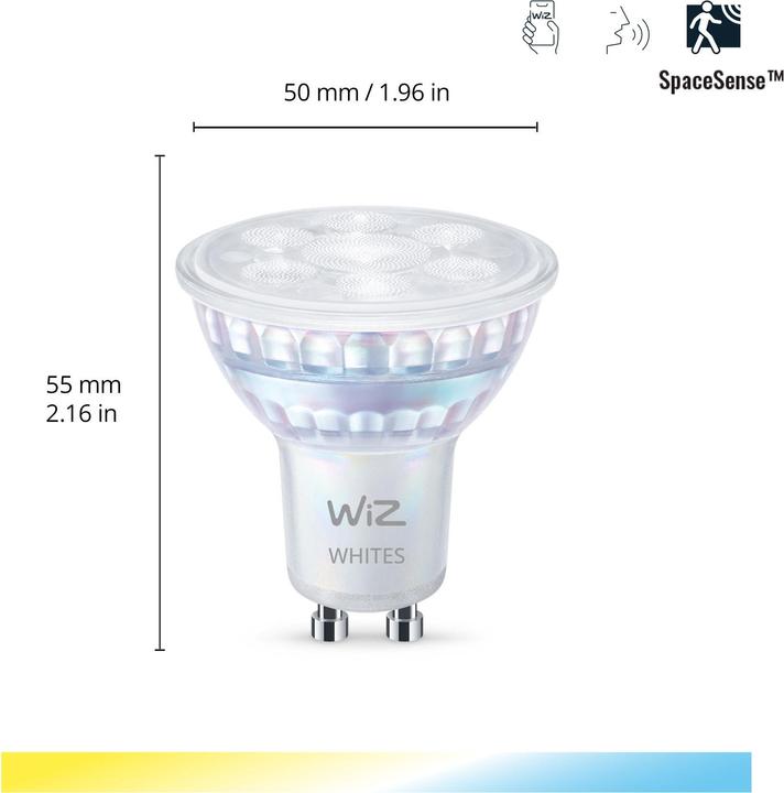 Image du produit WiZ Spot (GU10, 4.70 W, 345 lm, 2 x, F)