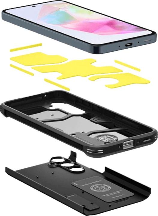 Actual product image Spigen Tough Armor Sam A35 5G czarny/black ACS07517 (Samsung Galaxy A35)