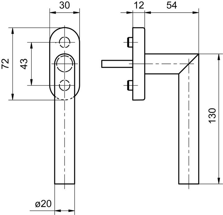 Immagine prodotto Glutz 50001/51001 Cf (Maniglie per finestre)