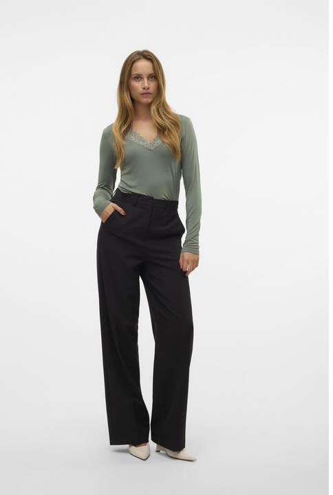Image du produit Vero Moda Vmrosa Ls V-Neck Lace Top Ga Jrs Noos (XS)