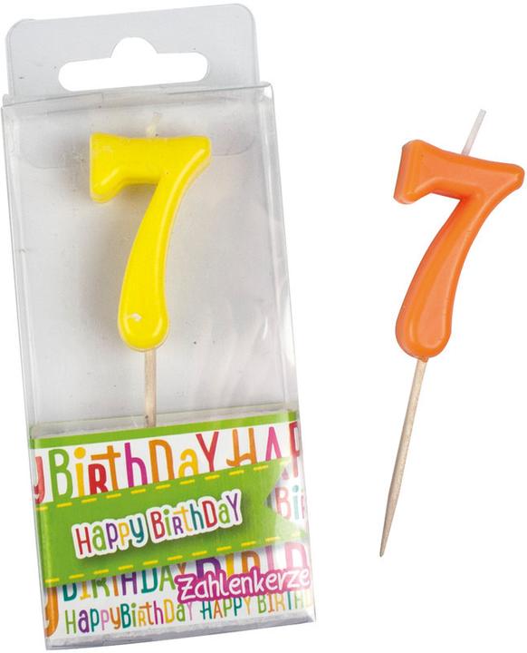 Produktbild Trendhaus Zahlenkerzen Birthday Fun Glitter Mini (7 x)