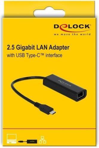 Image du produit Delock Adaptateur USB Type-C (Thunderbolt 3, USB-C, RJ45 2.5 Gigabit Ethernet (1x))