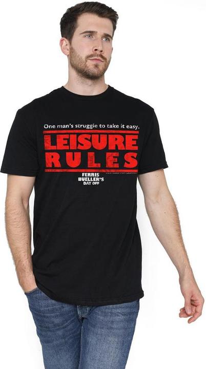 Immagine prodotto Ferris Bueller´s Day Off Ferris Bueller's Day Off Leisure Rules Maglietta Uomo (L)