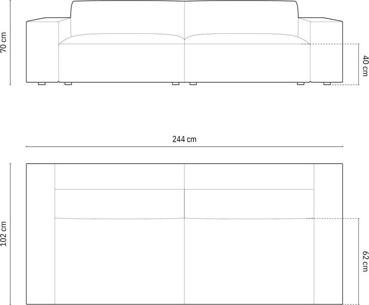 Actual product image Micadoni Jodie (4-seater, 3-seater, 2 person sofa)