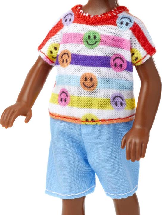 Image du produit Barbie Poupée garçon en t-shirt smiley rayé