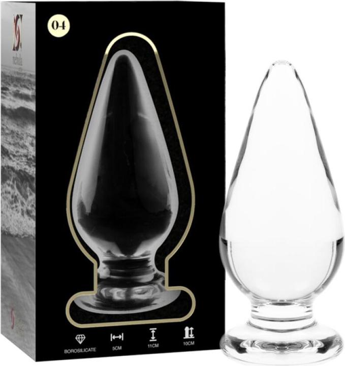 Actual product image Ibiza Nebula Series By ™ - Model 4 Anal Plug Borosilicate Glass 11 X 5 cm Clear
