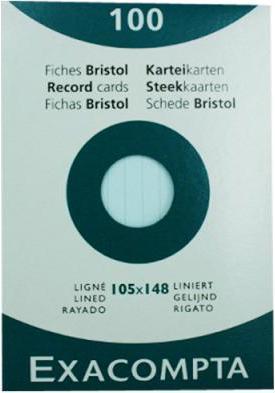 Actual product image Exacompta Index cards lined blue, 100 (A6, 205 g/m², 100 x)