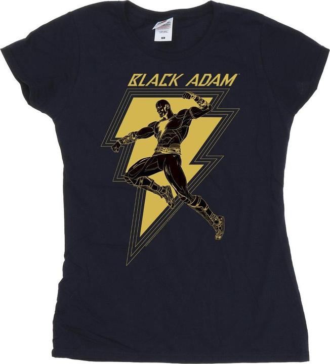 Black Adam Golden Bolt Chest TShirt