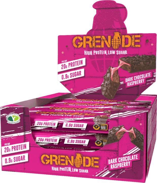 Grenade Carb Killa Dark Chocolate Raspberry Protein Bar (12x60g) (Raspberry, 1 pcs., 720 g)