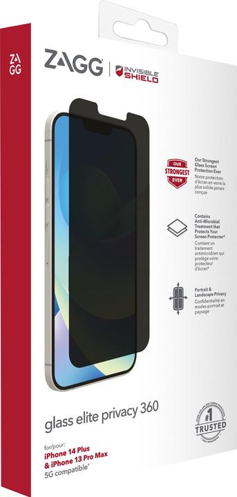 Produktbild Zagg Glass Elite Privacy 360 (1 Stück, Apple iPhone 13 Pro Max)