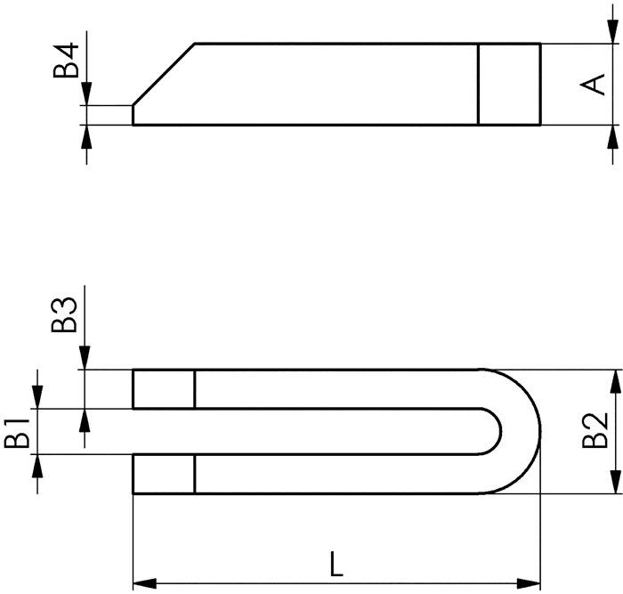 Produktbild Amf Gabelspanneisen DIN 6315B Schlitzbreite 22 mm Länge 500 mm für Spannschraube M20, M22