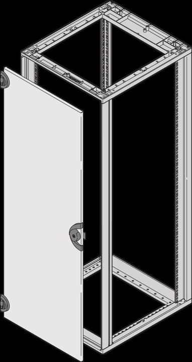 Actual product image Schroff Steel door - STEEL DOOR 180 GRADE 12HE 7035