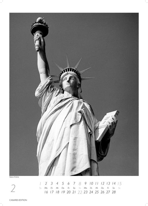 Produktbild New York schwarz-weiss 2026 L 59x42cm (Kein Einband, Deutsch)