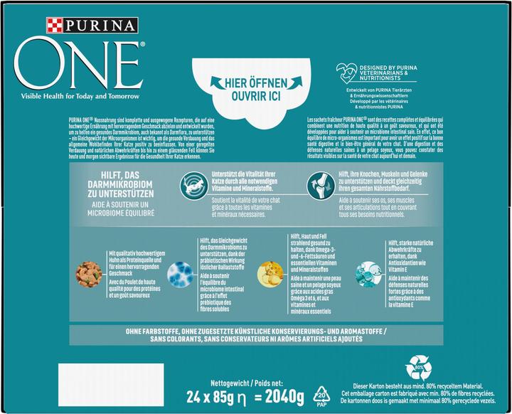 Produktbild Purina ONE Stückchen Huhn (Adult, 24 Stk., 2040 g)