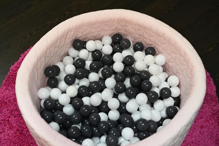 Actual product image Knorrtoys Ball pool soft - "Cosy heart rose" - 300 balls grey/cream