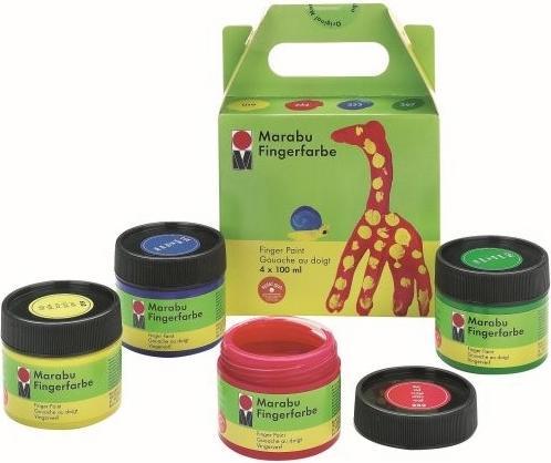 Image du produit Marabu Peinture au doigt (Jaune, Rouge, Bleu, Vert, 100 ml)