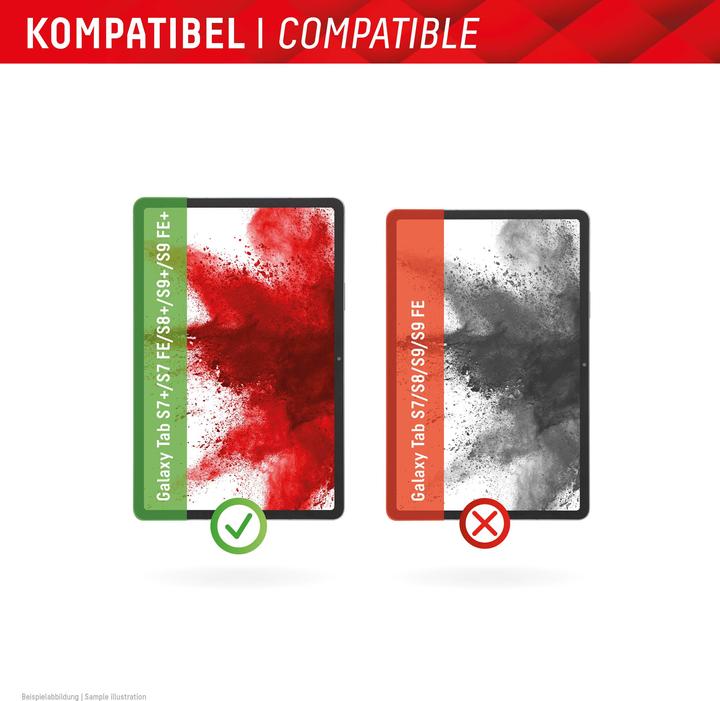 Actual product image Displex Tablet Glass, Tablet Schutzglas (1 Piece, Galaxy Tab S7+, Galaxy Tab S7 FE, Galaxy Tab S8+, Galaxy Tab S9+)