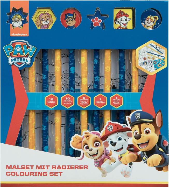 Actual product image Undercover Paw Patrol colouring set in parts