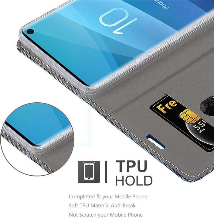 Produktbild Cadorabo Book Jeans Optik Cover (Samsung Galaxy S10+)