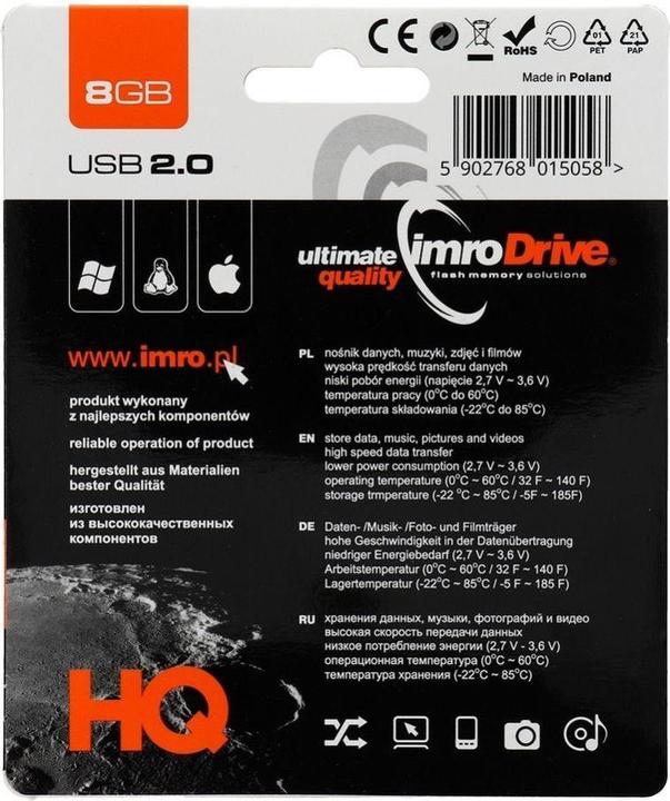 Actual product image IMRO AXIS/8G USB USB Flash Drive USB Type-A 2.0 (128 GB, USB-A, USB 2.0)