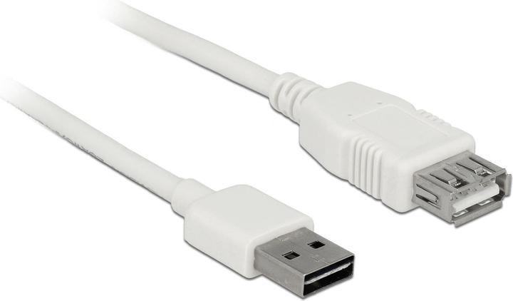 Delock Cavo di estensione USB2.0 Easy, 1m, bianco (1 m, USB 2.0)