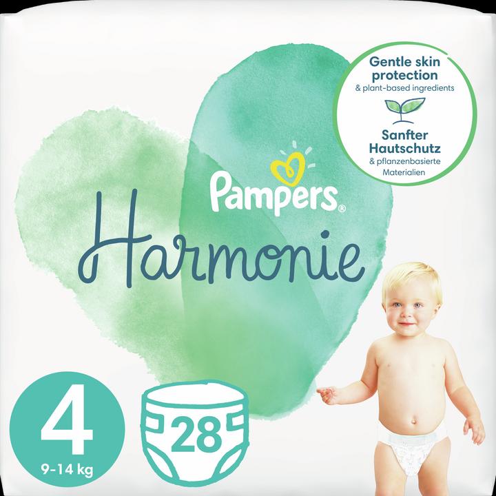 Actual product image Pampers Harmony, size 4, 28 nappies, 9kg-14kg (Size 4, 28 Piece)