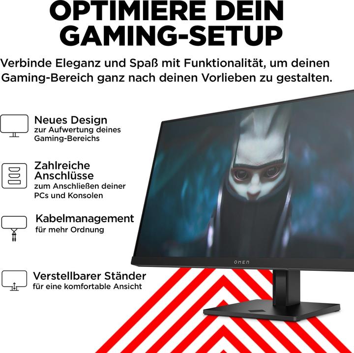 Immagine prodotto HP OMEN/24/23,8" /IPS/FHD/165Hz/1ms/Nero/2R (1920 x 1080 pixel, 23.80")