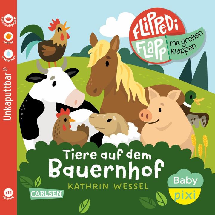 Actual product image Baby Pixi (unbreakable) 141: Flippediflapp: Animals on the farm (German)